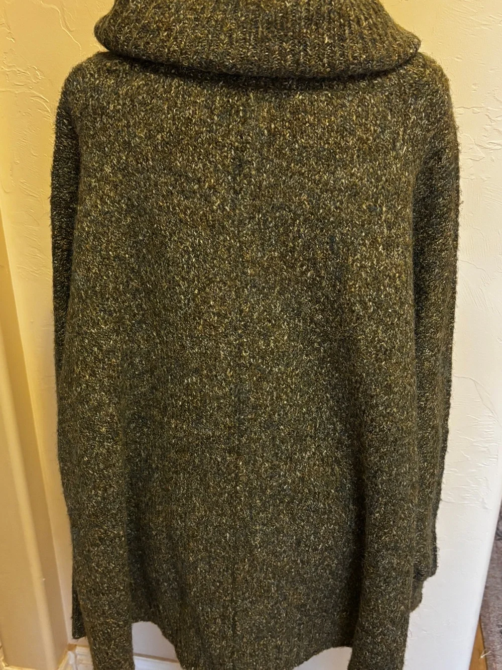 Ruby Moon Moss Green Cowl Neck Knit Sweater. Size L